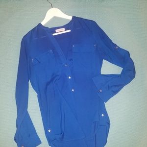 Blue CK Medium Long-Sleeve Blouse